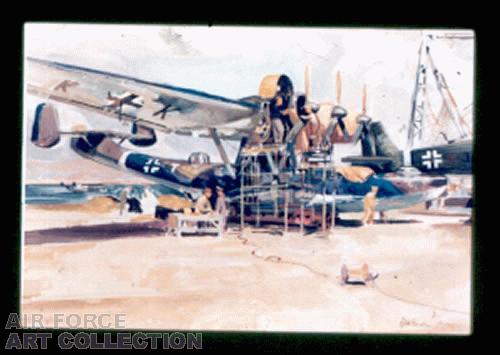 SEAPLANE DOCKED FOR REPAIRS